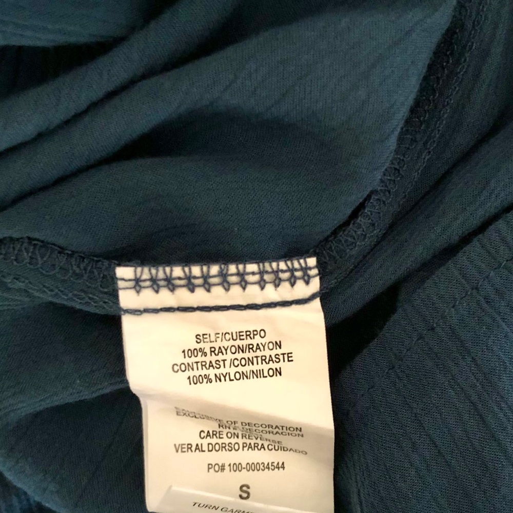 MASON & BELLE Navy Tank Top Lace Ruffles - Picture 12 of 13